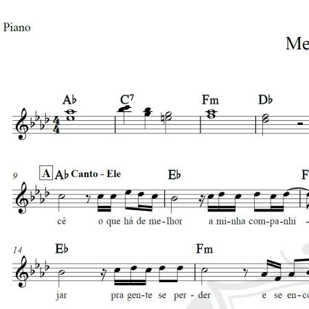 Meu abrigo - Melim - Piano/Vocal