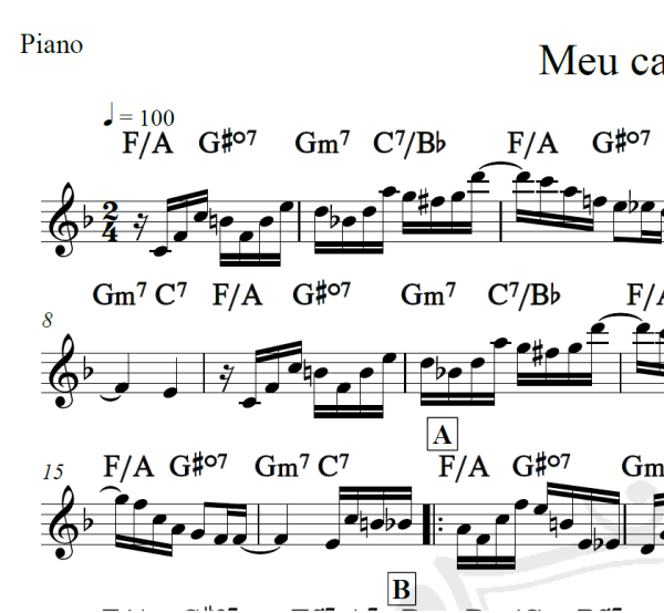 Meu caro amigo - Chico Buarque - Piano