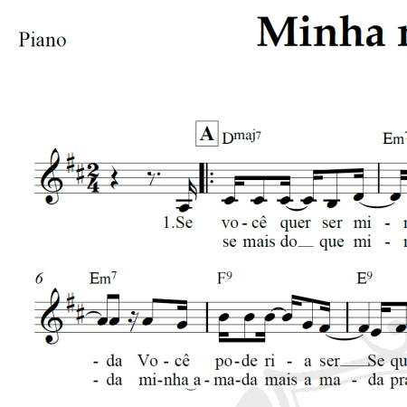 Minha namorada - Carlos Lyra - Piano/Vocal