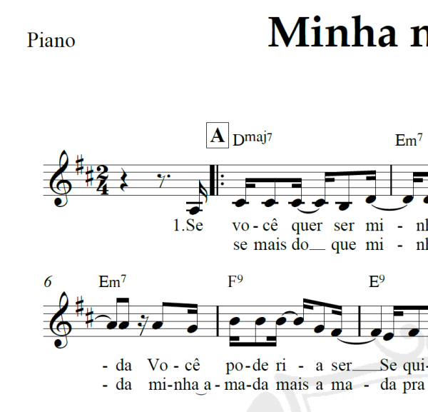 Minha namorada - Carlos Lyra - Piano/Vocal