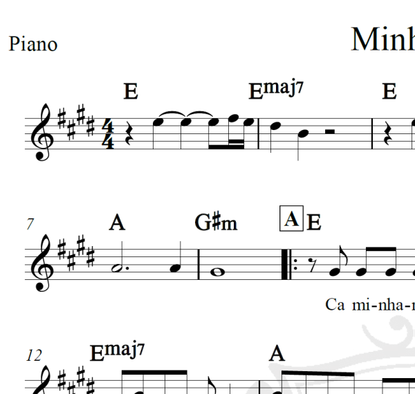 Minha joia - Forfun - Piano/Vocal