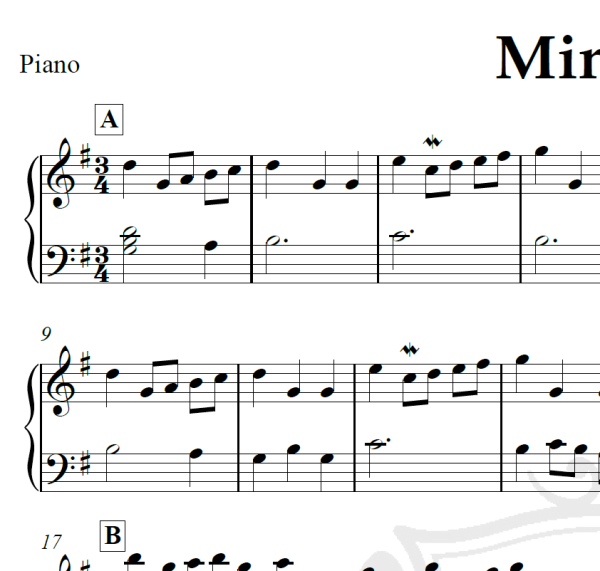 Minueto - Bach - Piano