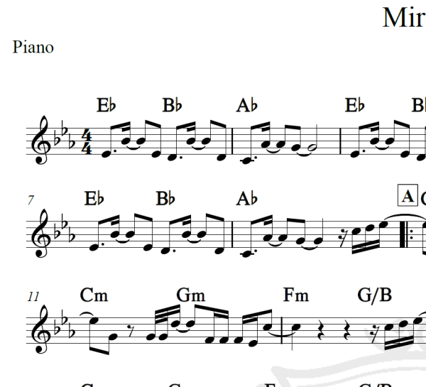 Mirrors - Justin Timberlake - Piano