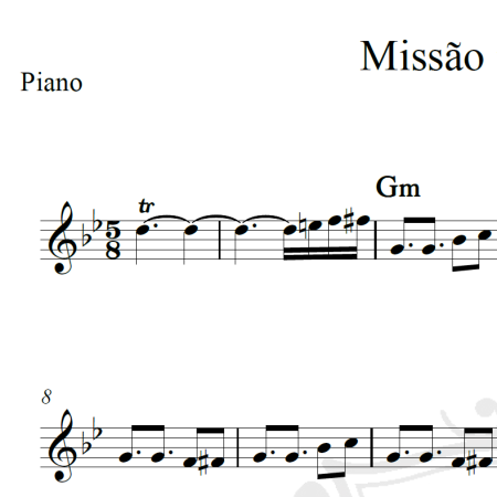 Missão impossível - Piano