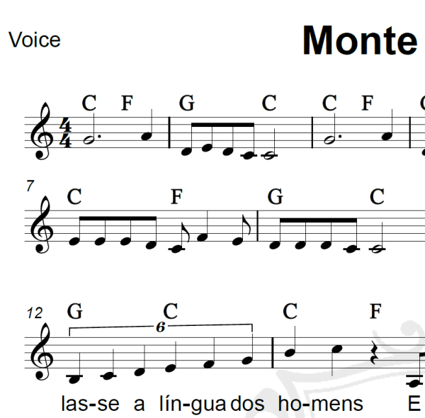 Monte Castelo - Legião Urbana - Piano/Vocal