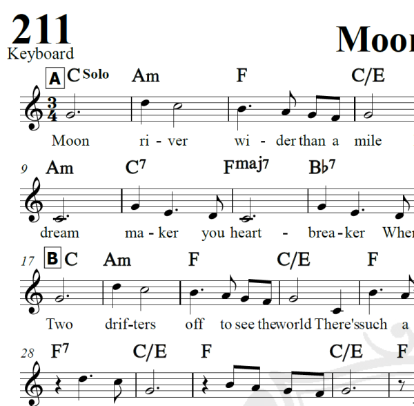 Moon river - Arranjo Coral
