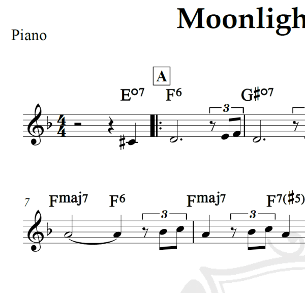 Moonlight Serenade - Glenn Miller - Piano