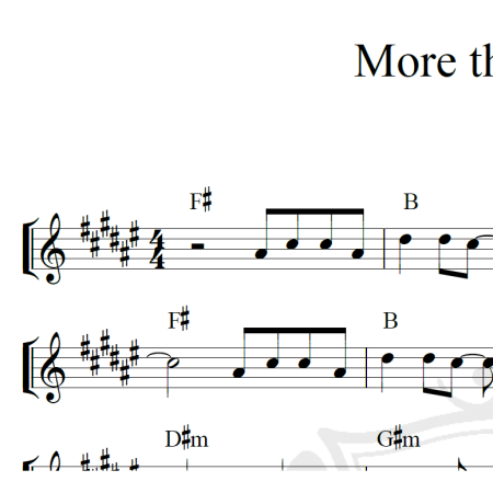 More than words - Extreme - Piano