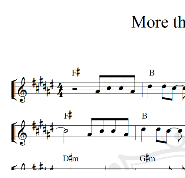 More than words - Extreme - Piano