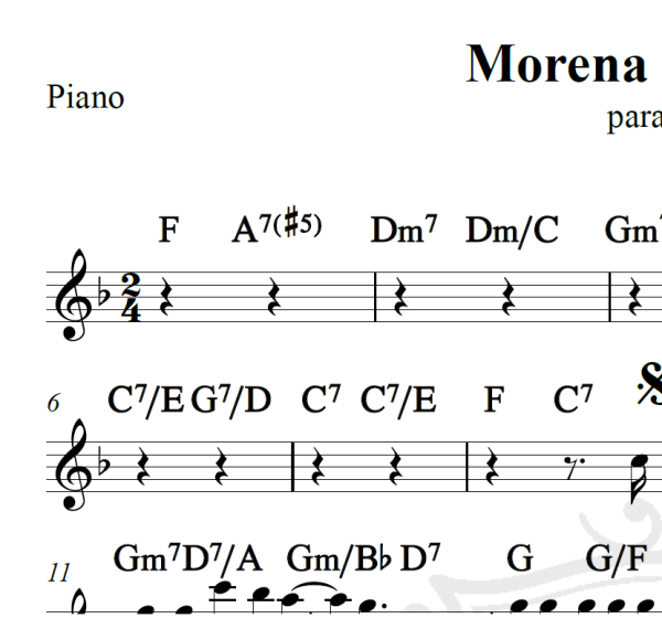 Morena de Angola - Chico Buarque - Piano