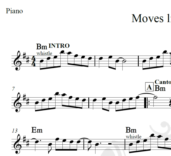 Moves like Jagger - Marron 5 - Cifra