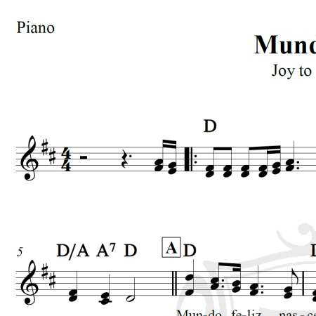 Mundo Feliz (Joy to the world) - Piano/Vocal