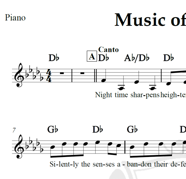 Music of the night - Piano/Vocal