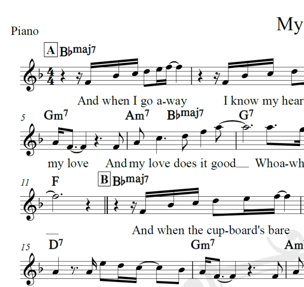 My Love - Paul McCartney -Piano/Vocal