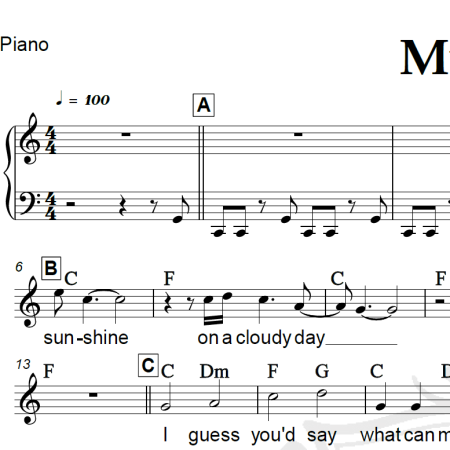 My girl - Temptations - Piano/Vocal