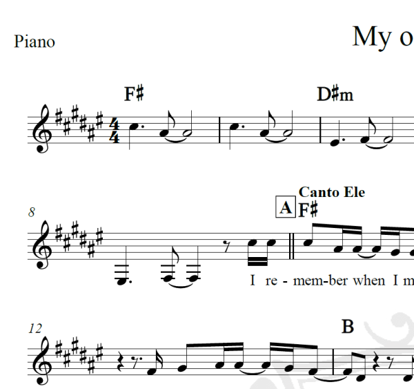 My only one - Sebastián Yatra e Isabela Merced - Piano/Vocal