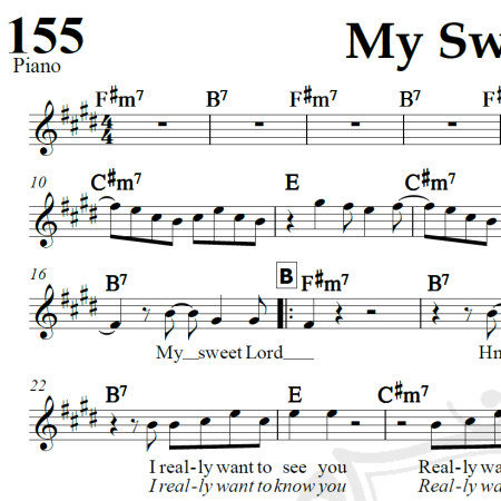 My Sweet Lord - George Harrison - Piano/Vocal