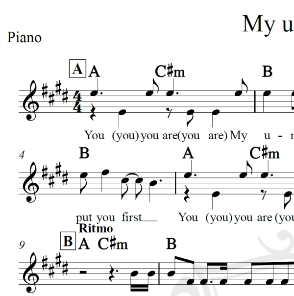 My universe - Coldplay - Piano/Vocal