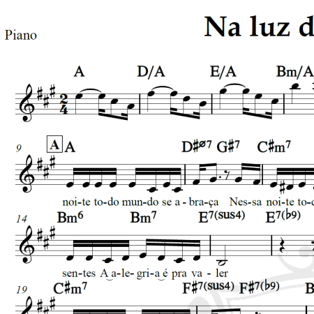 Na luz desse Natal - Negritude Júnior - Piano/Vocal