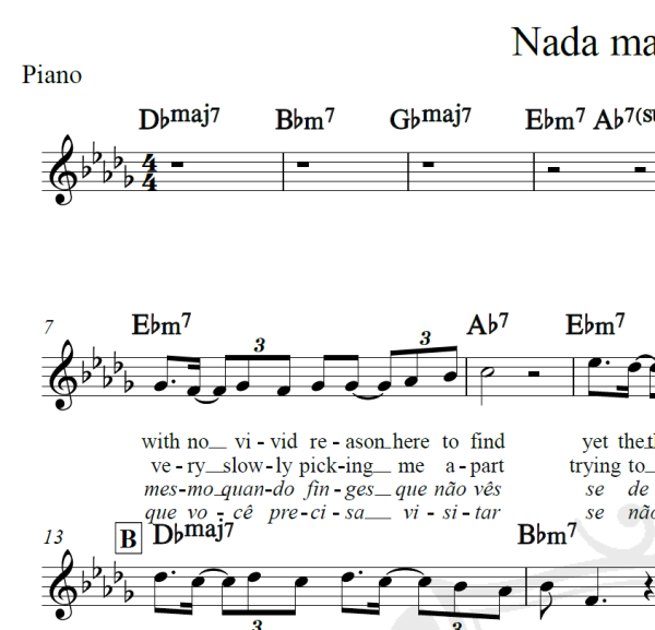 Lately (Nada mais) - Stevie Wonder - Piano/Vocal