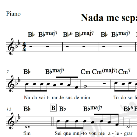 Nada me separa desse amor - J. Neto - Piano/Vocal