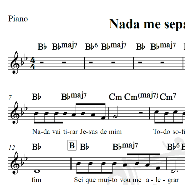 Nada me separa desse amor - J. Neto - Piano/Vocal