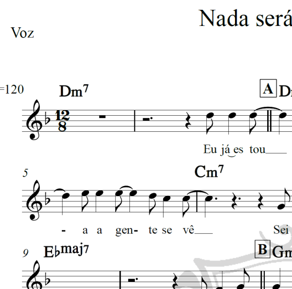 Nada será como antes - Milton Nascimento - Piano/Vocal