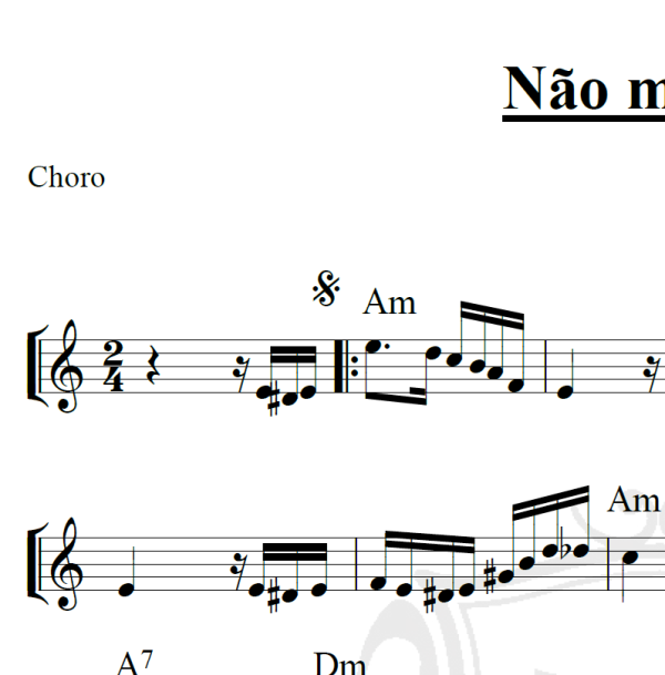 Não me toques - Piano