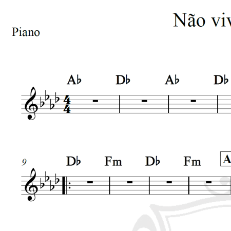 Não viva em vão - Charlie Brown Jr. - Piano