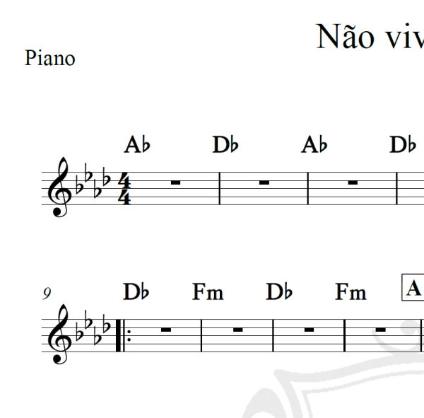 Não viva em vão - Charlie Brown Jr. - Piano