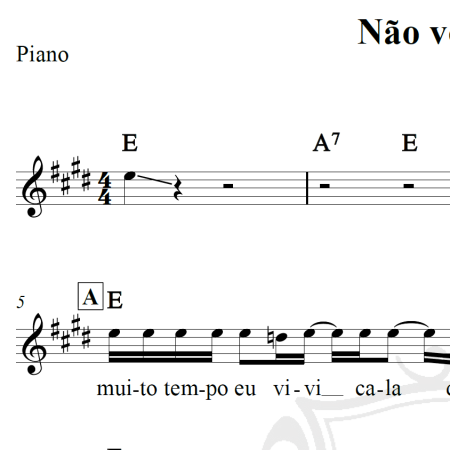Não vou ficar - Tim Maia - Piano/Vocal
