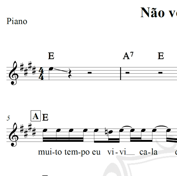 Não vou ficar - Tim Maia - Piano/Vocal