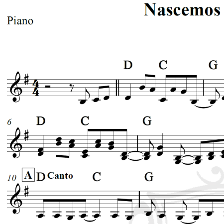 Nascemos para cantar - Chitãozinho e Xororó - Piano/Vocal