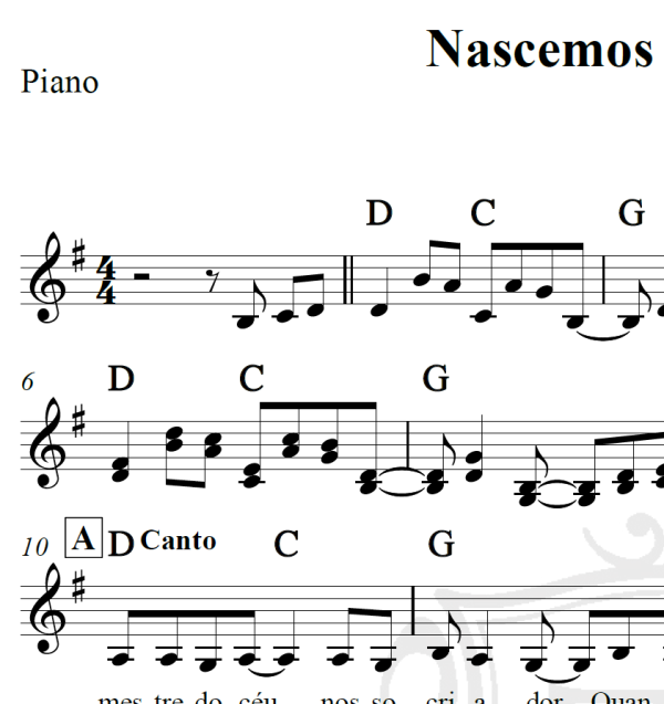 Nascemos para cantar - Chitãozinho e Xororó - Piano/Vocal