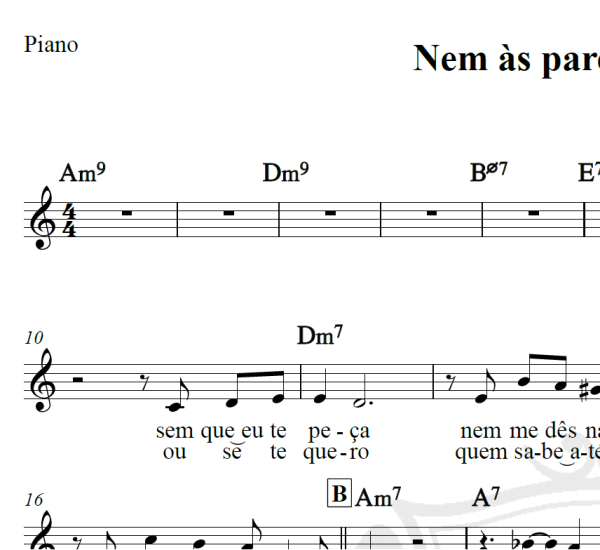 Nem às paredes confesso - Amália Rodrigues - Piano/Vocal