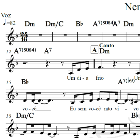 Nem um dia - Djavan - Piano/Vocal