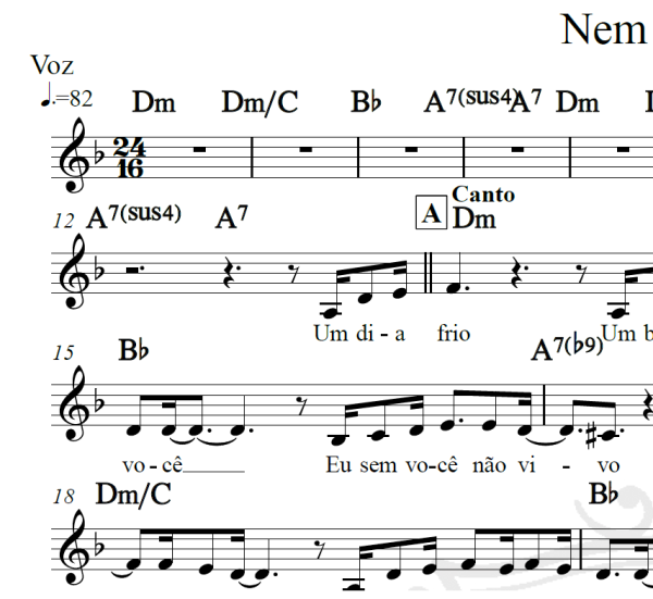 Nem um dia - Djavan - Piano/Vocal