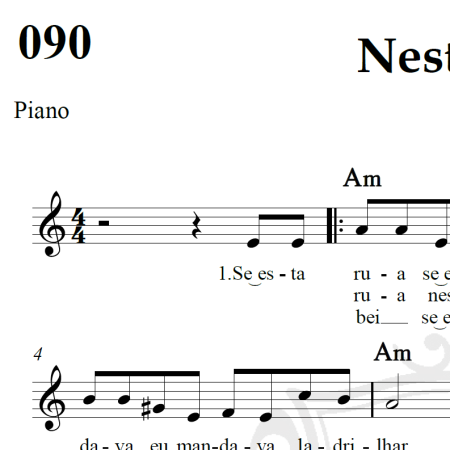 Nesta rua - Piano/Vocal