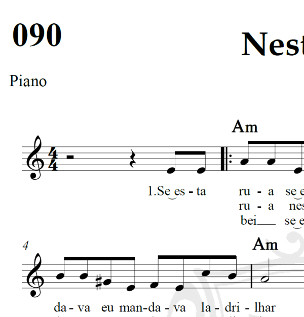 Nesta rua - Piano/Vocal