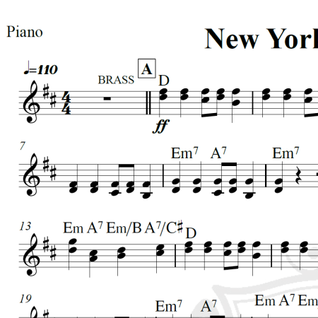 New York, New York - Frank Sinatra - Cifra