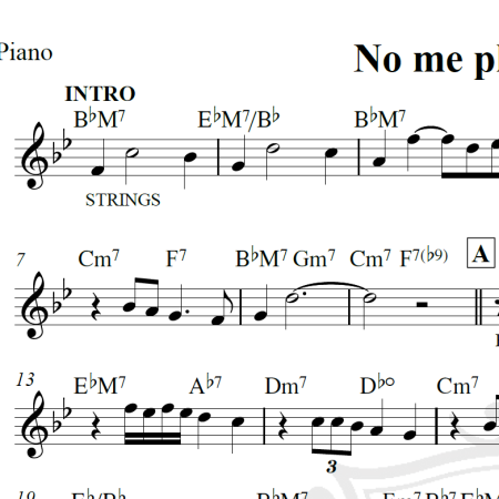 No me platiques más - Piano