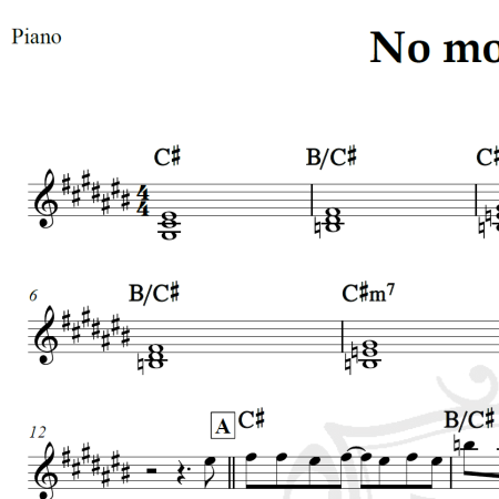 No more tears - Ozzy Osbourne - Piano/Vocal