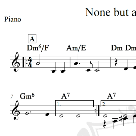 None but a lonely heart - Tchaikovsky - Piano
