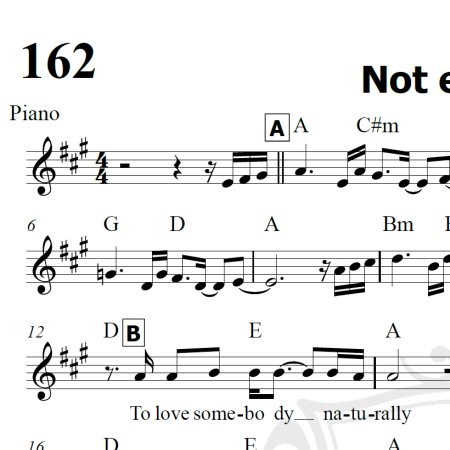 Not enough - Van Halen - Piano/Vocal