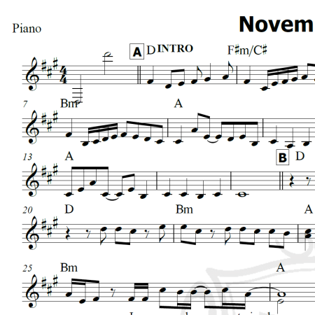 November Rain - Guns'n'roses - Piano/Vocal