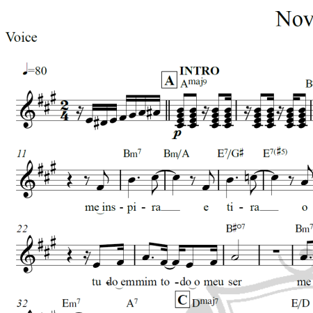 Novo viver - Quinteto em Branco e Preto - Piano/Vocal