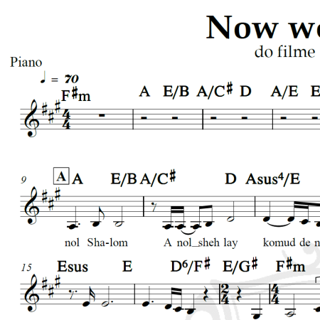 Now we are free - Enya - Piano/Vocal