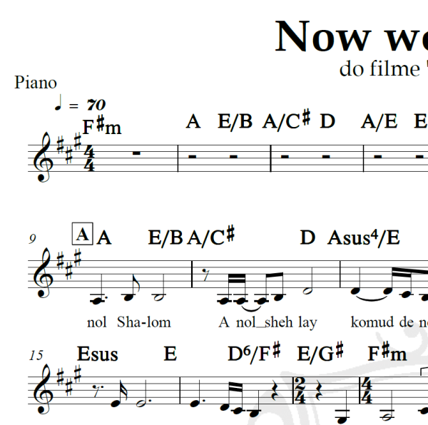 Now we are free - Enya - Piano/Vocal