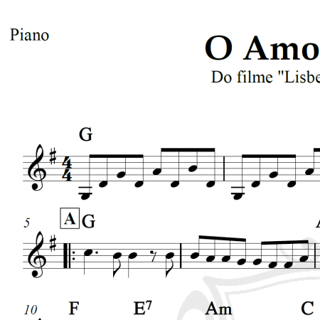 O Amor é filme - Piano
