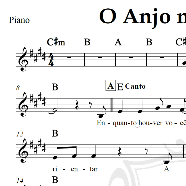 O Anjo mais velho - O Teatro Mágico - Piano/Vocal